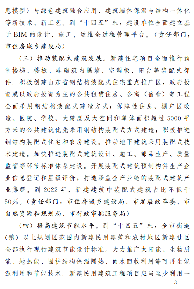 濟南市人民政府關于全面推進綠色建筑高質量發(fā)展的實施意見