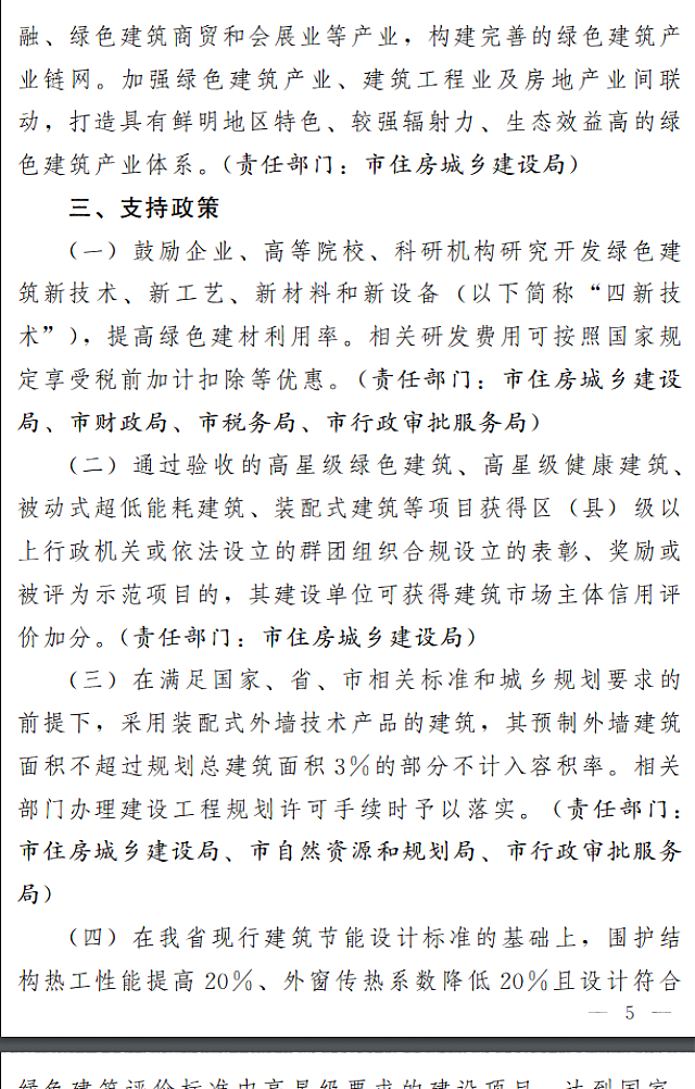 濟南市人民政府關于全面推進綠色建筑高質量發(fā)展的實施意見