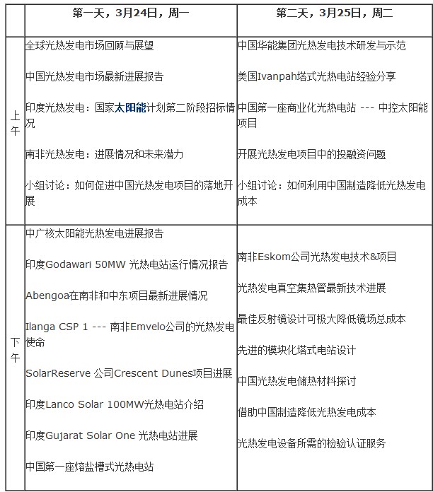 太陽(yáng)能光熱發(fā)電中國(guó)聚焦將于3月在北京召開