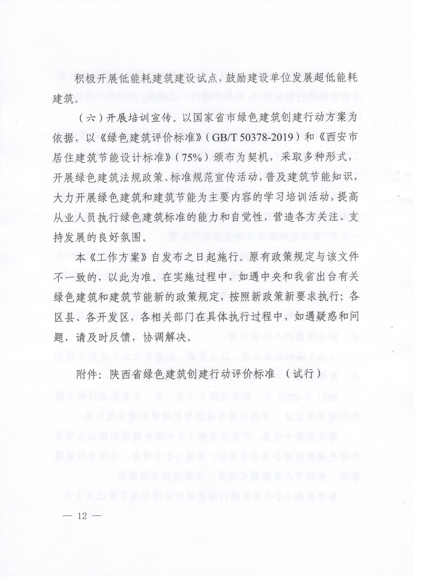 關(guān)于印發(fā)西安市綠色建筑創(chuàng)建行動(dòng)工作方案的通知